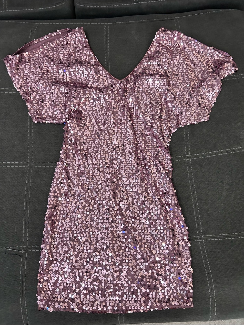 As U Wish Pink Sequin Mini Dress